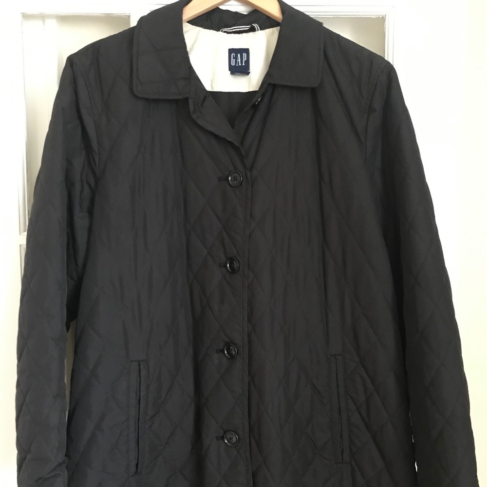 GAP Black Quilted Barn Jacket - Size Large